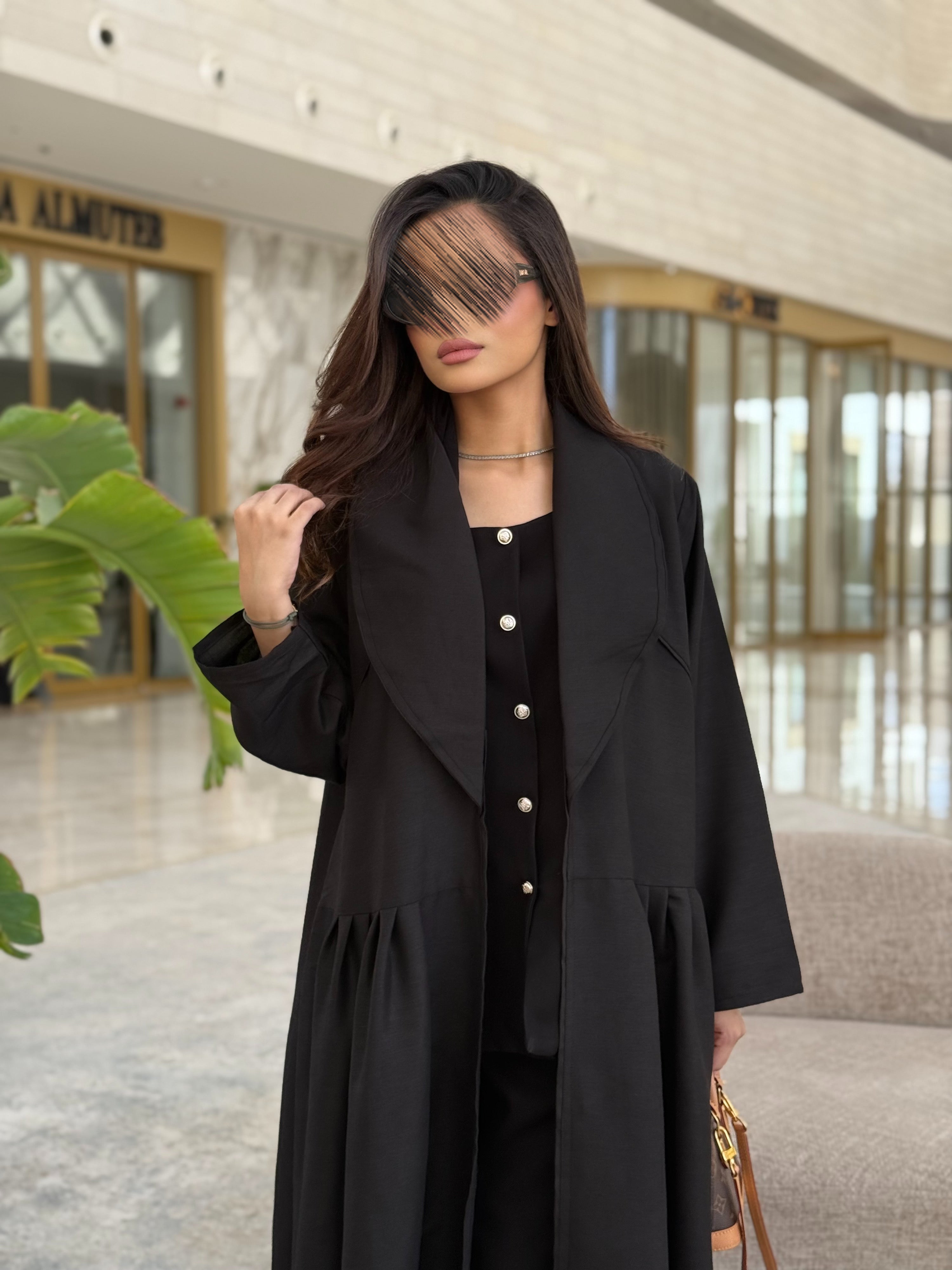 لنن اسود - Bateel Abaya