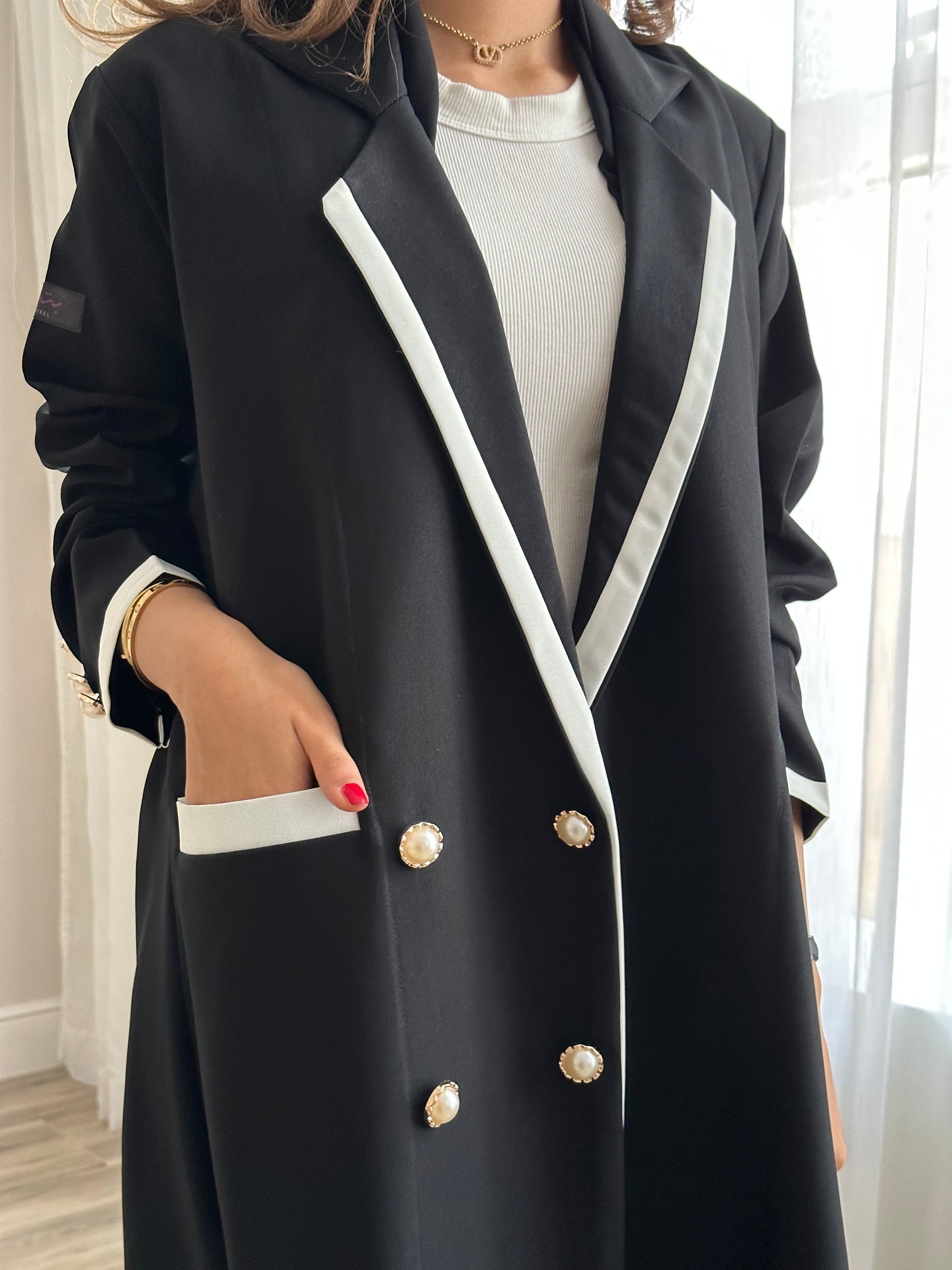 عباية سهى اسود - Bateel Abaya