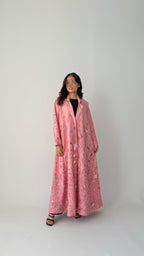 عباية ازهار وردي - Bateel Abaya