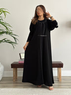 عباية العنود - اسود - Bateel Abaya