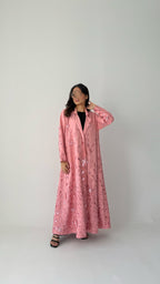 عباية ازهار وردي - Bateel Abaya