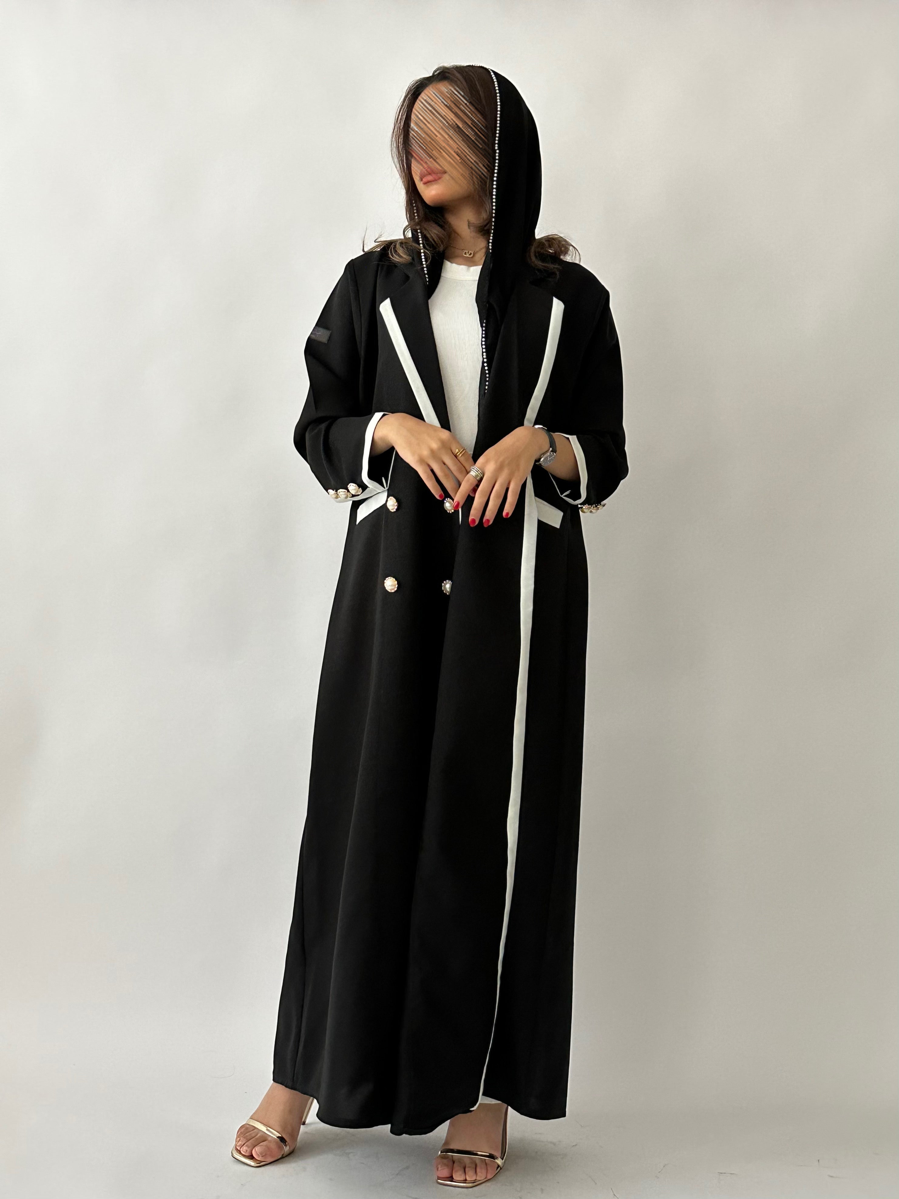 عباية سهى اسود - Bateel Abaya