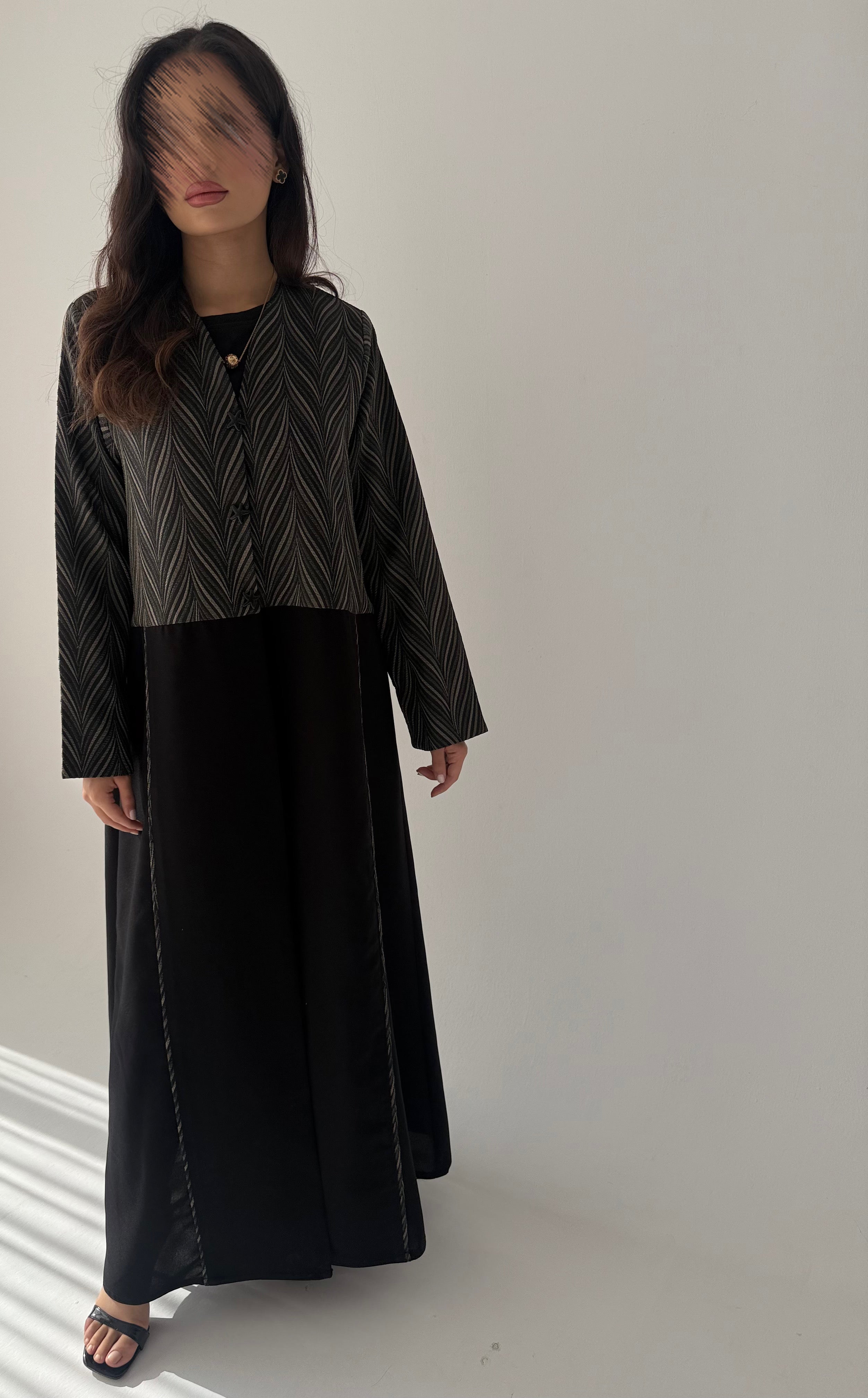 عباية الهام اسود - Bateel Abaya