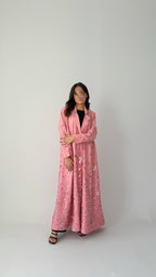 عباية ازهار وردي - Bateel Abaya