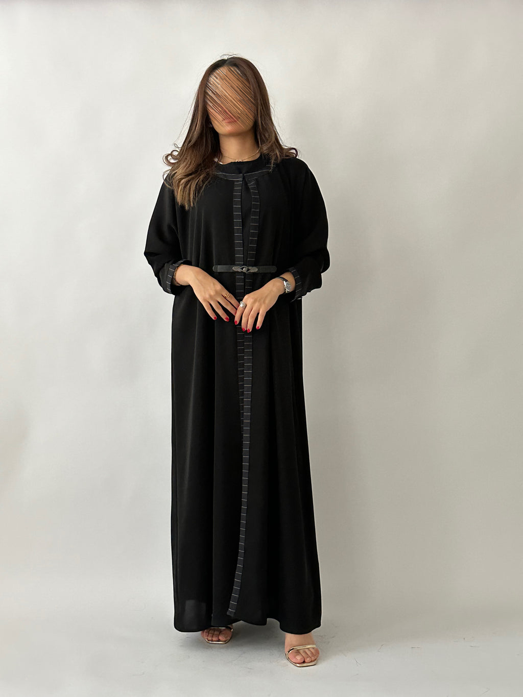 عباية العنود - اسود - Bateel Abaya