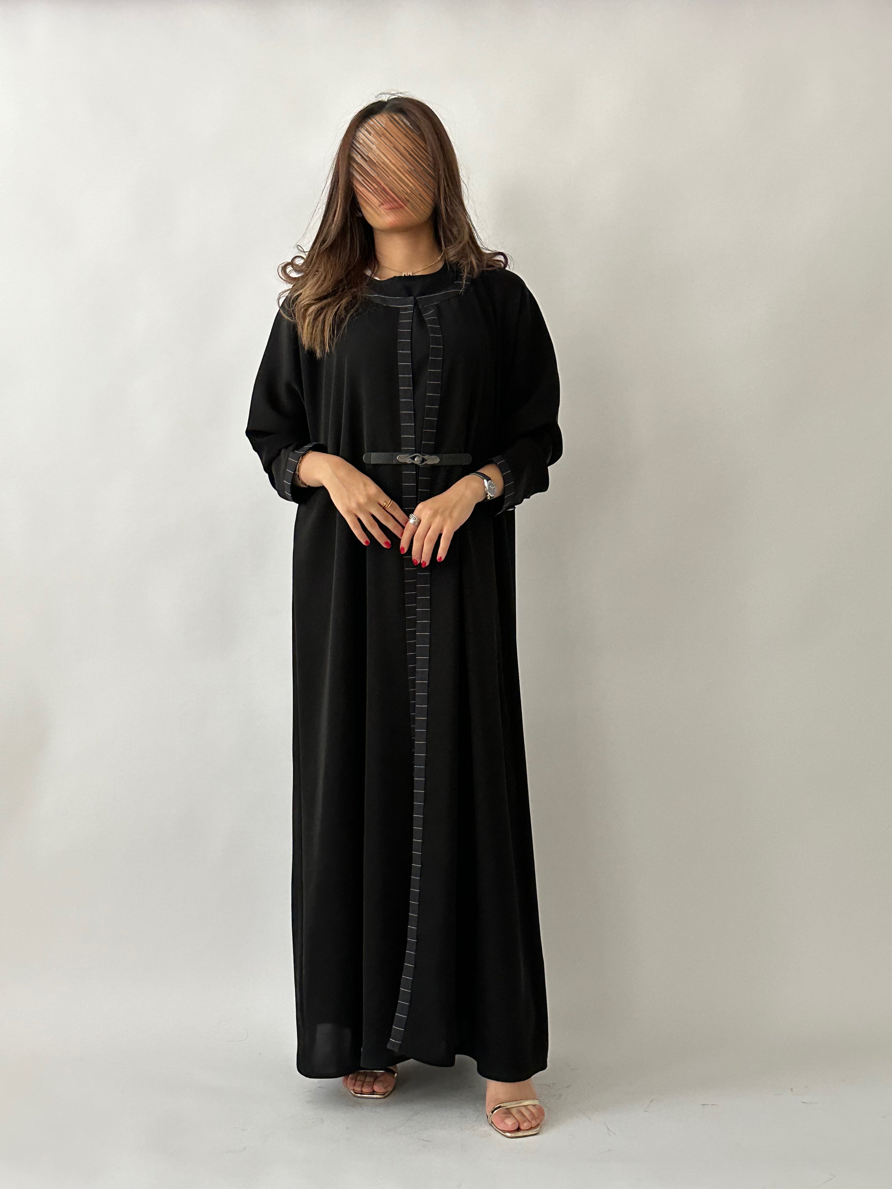 عباية العنود - اسود - Bateel Abaya